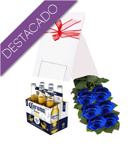 Oferta Caja 6 Rosas + Cerveza